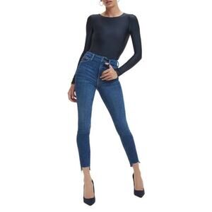 GOOD AMERICAN Good Waist Indigo High-Rise Step Hem Jean Women’s Size 4/27
